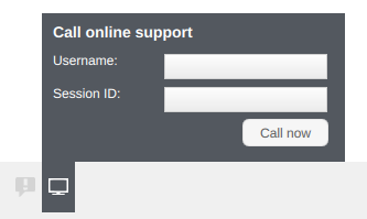 Call Online Support after login